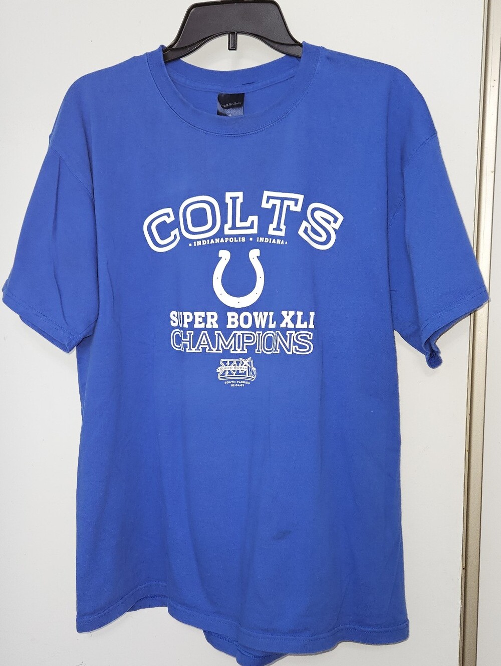 Indianapolis Colts Super Bowl XLI Champions Blue Tee